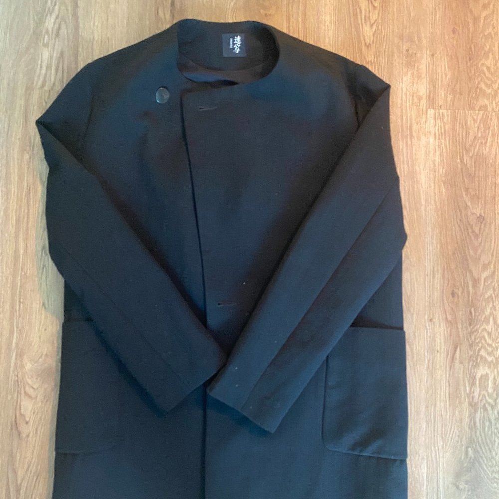 Croquis wool trench coat for men